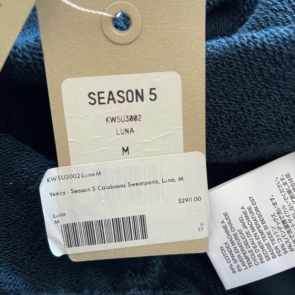 NWT Yeezy Season 5 Calabasas Sweatpants Luna - Picture 11 of 13